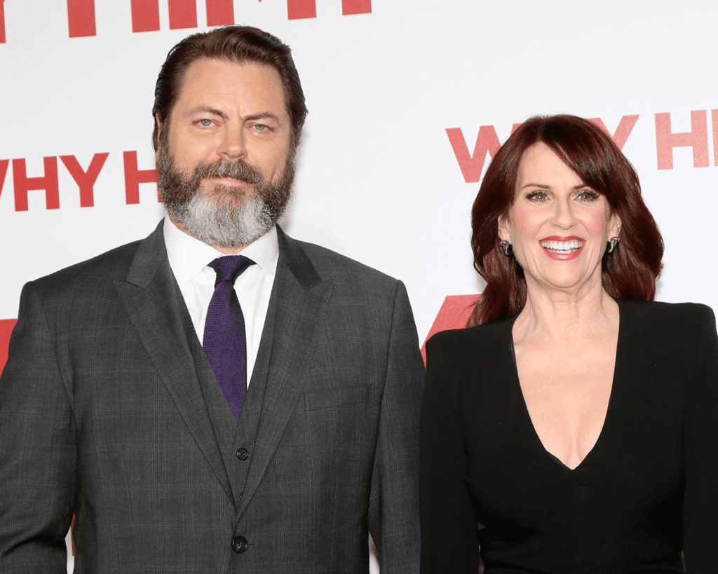 Nick Offerman and Megan Mullaly share their home with a ghost.